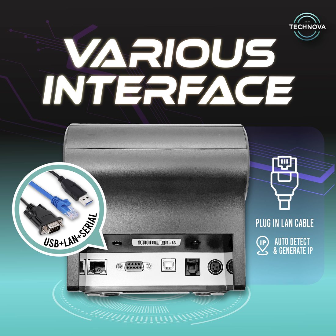 CK-811 receipt printer connectivity options