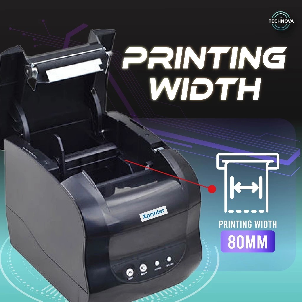 XP-365B 80mm printing width, open paper compartment