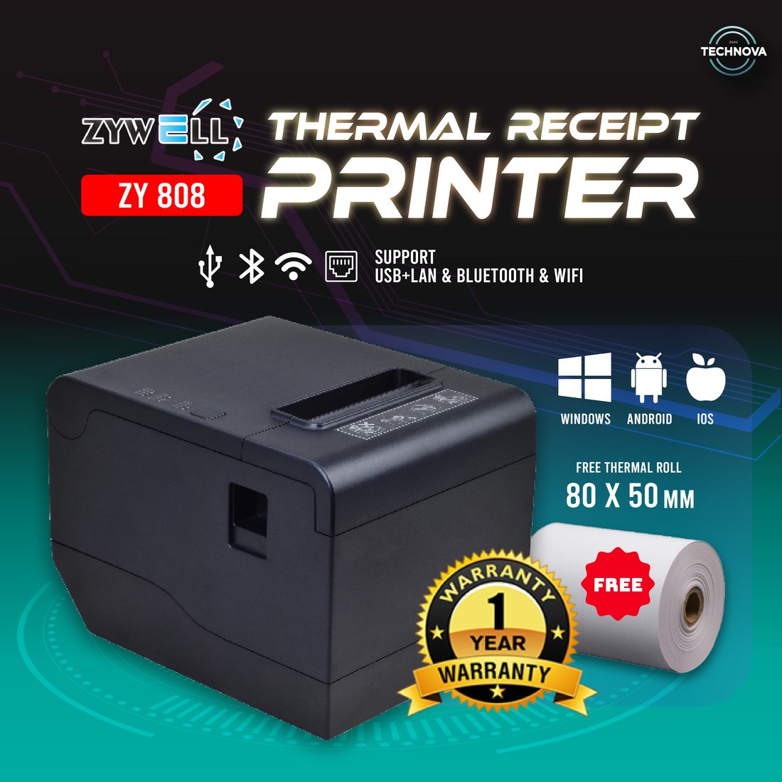 Technova ZY808 thermal receipt printer