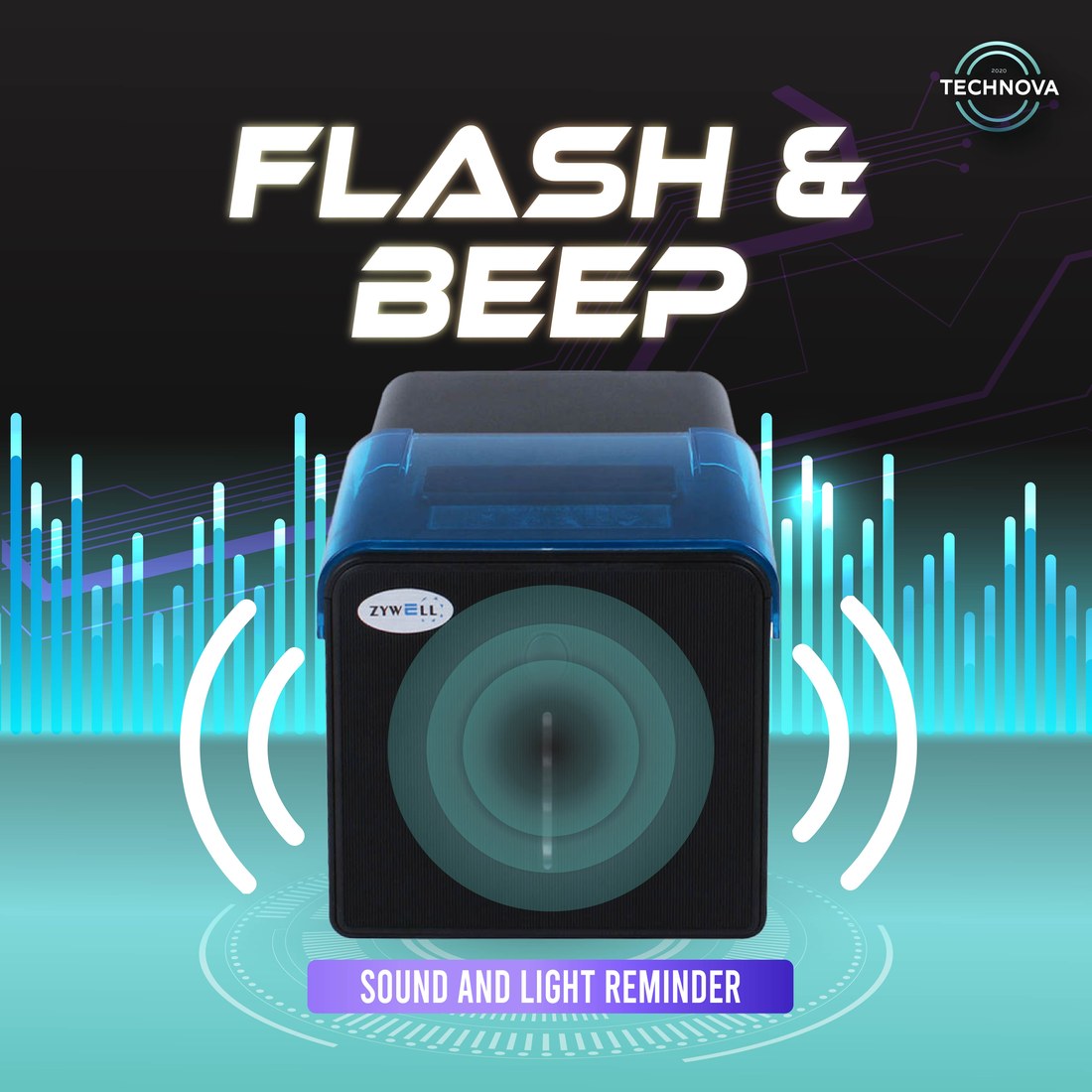 ZY-905 receipt printer flash and beep order reminder