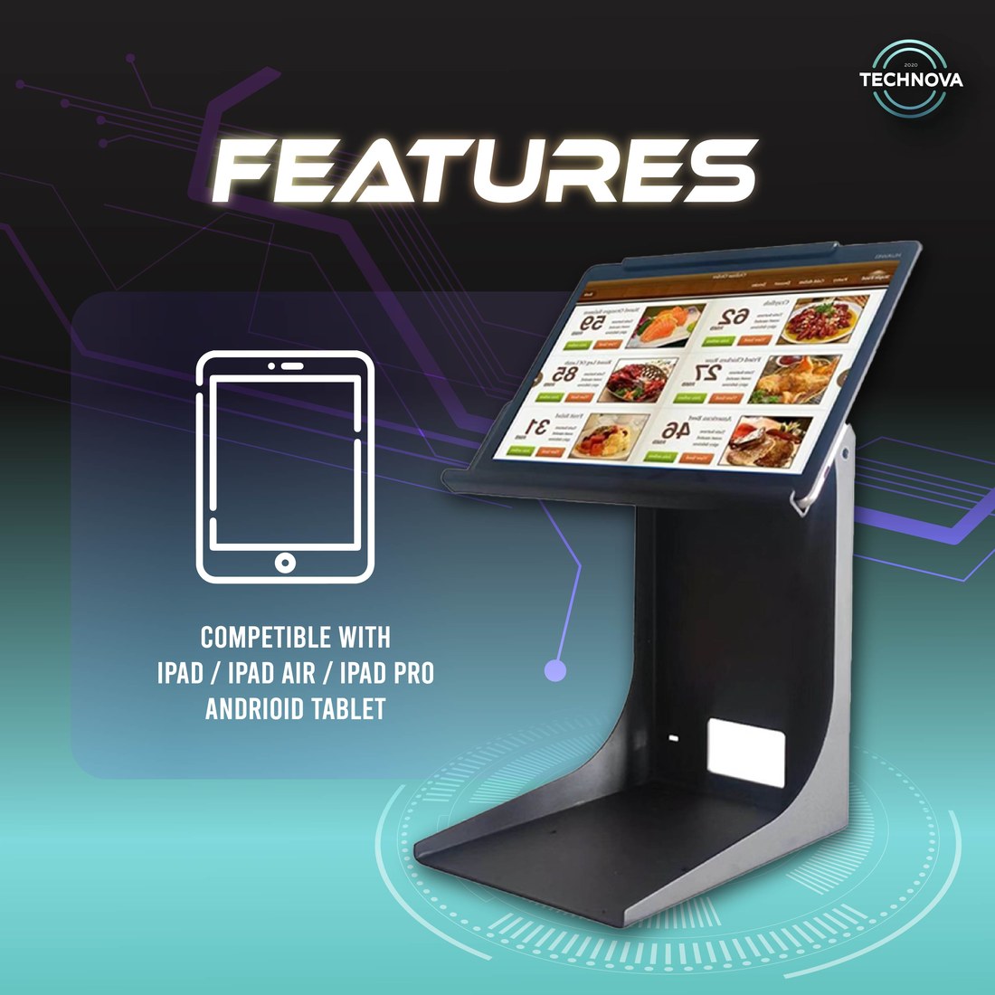 PS-20 compatible with iPad, iPad Air, iPad Pro and Android tablets
